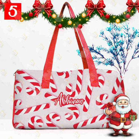 Personalised Christmas Printed Swimming Duffle Bag